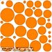 34 Orange Polka Dots Wall Stickers Decals Words Bedding