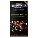 Ghirardelli Chocolate Intense Dark Espresso Escape 60% Cacoa, Dark Chocolate with Ground Espresso Beans, 3.5-Ounce Packages