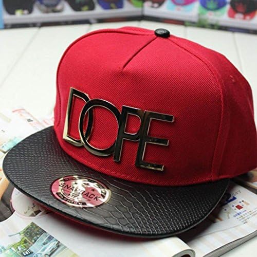 Deobox Fashion Cool Adjustable Snapback Hip-hop Baseball Cap Hat Unisex Red