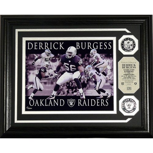 Highland Mint Oakland Raiders Derrick Burgess Dominance Photomint