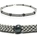 {Clearance Sale} HinsonGayle Indian Silver 8-9mm Black Baroque Pearl Necklace and Bracelet Set
