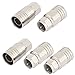 Uxcell a11060700ux0223 Silver Tone Crimp Type F Connector for RG11 Cable Ztpqv (Pack of 5)