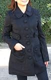 BB Dakota Beverly Black Faux Wool Coat