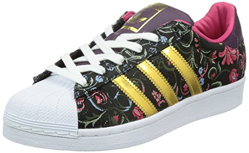 Adidas Womens Superstar W Floral Black Gold White 8 Us | Desertcart BAHRAIN