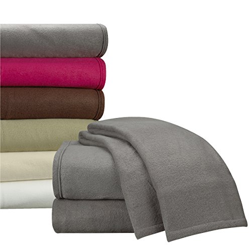 Clara Clark Micro Polar Fleece Bed Sheet Set, King Size, Charcoal Gray