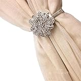 Alberta Chic&reg; One Pair Curtain Clips Curtain Attraction Appliance Buckle Magnetic Tieback Creative Diamond Curtain Bind Europe Type (Silver)