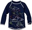 Charlie Rocket Boys 2-7 Linear Sharks Rash Guard Shirt