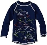 Charlie Rocket Boys 2-7 Linear Sharks Rash Guard Shirt