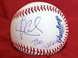 Winner of NBC's The Voice Javier Colon Autographed ROLB Baseball with "The Voice" Inscription! Proof Photo of Javier Signing for Us.