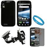 Black Rubberized OtterBox Impact Skin with Textured Grip for AT&T New Motor ....