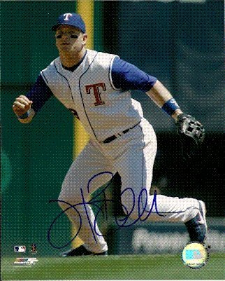 Autographed/Hand Signed 8x10 Photo Hank Blalock Texas Rangers
