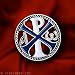 OUR LORD JESUS CHRIST NAME INITIALS CROSS CHI RHO CHRISTOGRAM SILVER LAPEL PIN