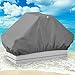 North East Harbor BSC-002 Seat Cover (Boat Back to Back Double Seat Storage Cover Gray Heavy Duty Water, Mildew, and UV Resistant Thick Polyester Fabric)