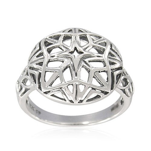 Sterling Silver Celtic Filigree Ring, Size 6