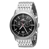 Adee Kaye Chronograph AK8027-MB Black Chronograph for Him Solid Case