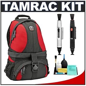 Tamrac 5547 Adventure 7 Photo Backpack (Red/Black) + Accessory Kit for Canon Rebel XSi, XS, T1i, XTi, 40D, 50D, Nikon D40, D60, D5000, D90, D300, D700, Olympus Evolt E-30, E-450, E-520, E-620, and Sony Alpha A200, A300, A350, A700 Digital SLR Cameras