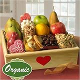 Organic Grand Fruit and Treats Heart Crate