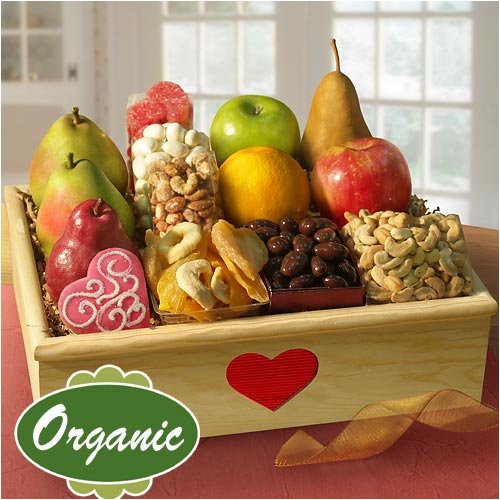 Organic Grand Fruit and Treats Heart Crate by GotFruit.com
