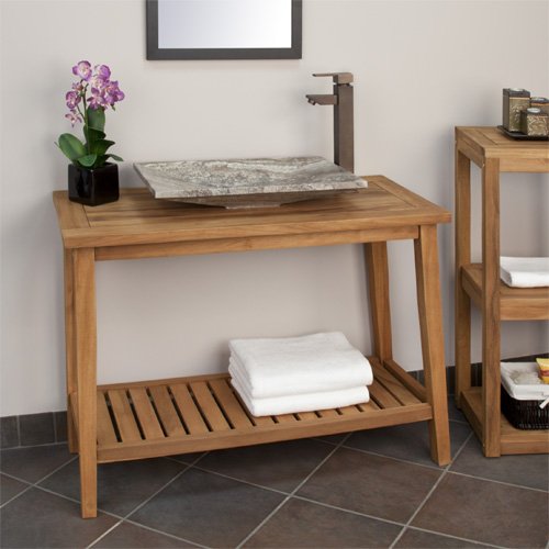 40 Teak Console Table No Drillings
