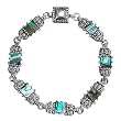 Silvertone Abalone Magnetic Bracelet Fashion Jewelry