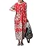 Minibee Women's Dragon Print Pattern Clothing Red-half sleeve, Red-half sleeve, One Size