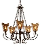 Uttermost 21007 Vetraio 5-Light Chandelier, Oil Rubbed Bronze Finish