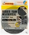 Frost King R338H Sponge Rubber Foam Tape 3/16-Inch, Black