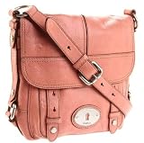 Fossil Maddox Flap Crossbody Handbag, Salmon