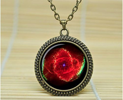 MagicalYeah The Cat'S Eye Nebula Pendant Nebula Galaxy Constellation Of Draco Universe Pendant Glass Cabochon Necklace A1125
