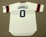 OSCAR GAMBLE Chicago White Sox 1985 Majestic Cooperstown Throwback Home Baseball Jersey
