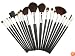 20 Makeup Set Foundation Blush Cosmetic Brush w/ Case Kit