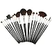 20 Makeup Set Foundation Blush Cosmetic Brush w/ Case Kit