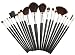 20 Makeup Set Foundation Blush Cosmetic Brush w/ Case Kit