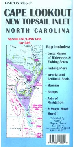 GMCO Cape Lookout Map, New Topsail Inlet, North Carolina, Folded