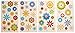 RoomMates RMK1170SCS Graphic Flowers Peel & Stick Wall Decals, 61 Count