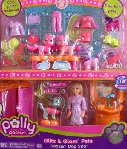 Polly Pocket Glitz & Glam Pets Dazzlin' Day Spa Playset (2007)