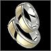 Aldabella - Stunning Two Tone Comfort Fit Wedding Band for Him & Her! Custom Made! Choose your Size.