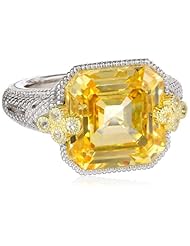 Judith Ripka "Estate" Ascher Cut Stone East and West Ring
