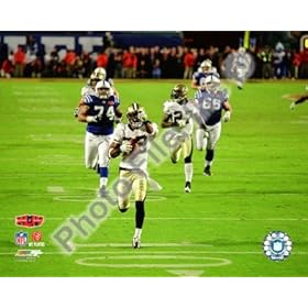  Tracy Porter Super Bowl XLIV Interception & Touchdown Return - New Orleans Saints NFL 8x10 Photo