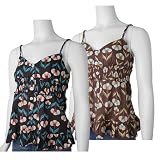 II Cielo Floral Braided Spaghetti Strap Top