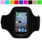 Best Price Premium Athletes Choice Durable Moisture Resistant Neoprene Workout Armband with Adjustable Velcro Strap for Apple iPod Touch 5th Generation and iPod Touch 4th Generation (Many Colors Available), Black + SumacLife TM Wisdom Courage Wristband