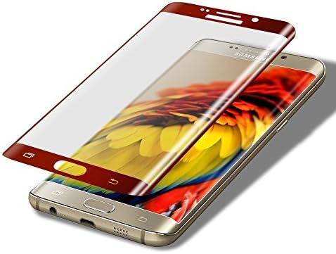 S6 Edge Plus Screen Protector, InRich 0.2mm Premium 9H Full Cover Edge Tempered Glass Screen Protector Film Guard for Samsung Galaxy S6 Edge 5.7'' - Red