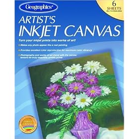 Photo Inkjet Canvas Paper, 8. 5"x11", 6/pack
