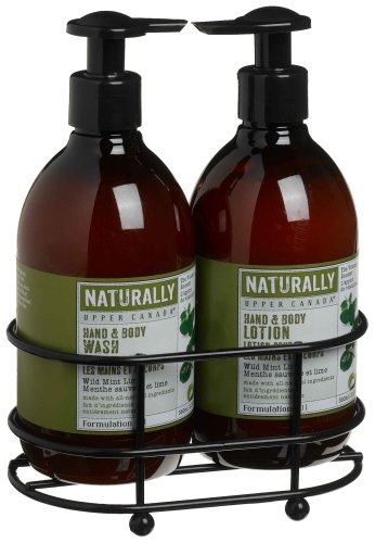 Upper Canada Soap & Candle Wild Mint Lime Caddy Gift Set by Upper Canada Soap & Candle