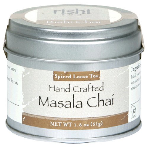 Rishi Tea Hand-Crafted Masala Chai Tea, Loose Leaf, 1.8-Ounce Tins (Pack of 4) by Rishi Tea
