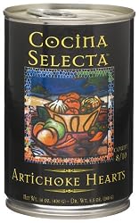 Cocina Selecta Artichoke Hearts, 14-Ounce Cans (Pack of 4)