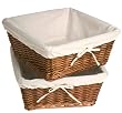 2 Pack Pecan Basket & Muslin Liner
