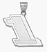 Martin Truex, Jr. Giant Driver Number 1 1 7/8 Pendant - Sterling Silver Jewelry