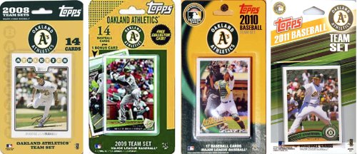 MLB Oakland Athletics 4 Different Licensed Trading Card Team Sets