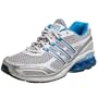 adidas Women's Boost Running Shoe,Silver/Cyan/Silver,8.5 M